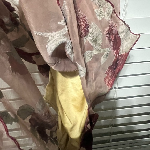 Weissman Floral Kids Dance Costume - Burgundy and Cream - Picture 2 of 3